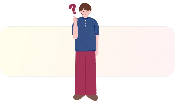 疑問を持つスタッフのイラスト