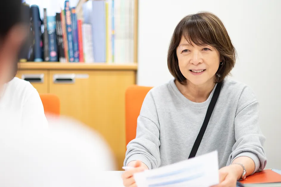 面談中の職員